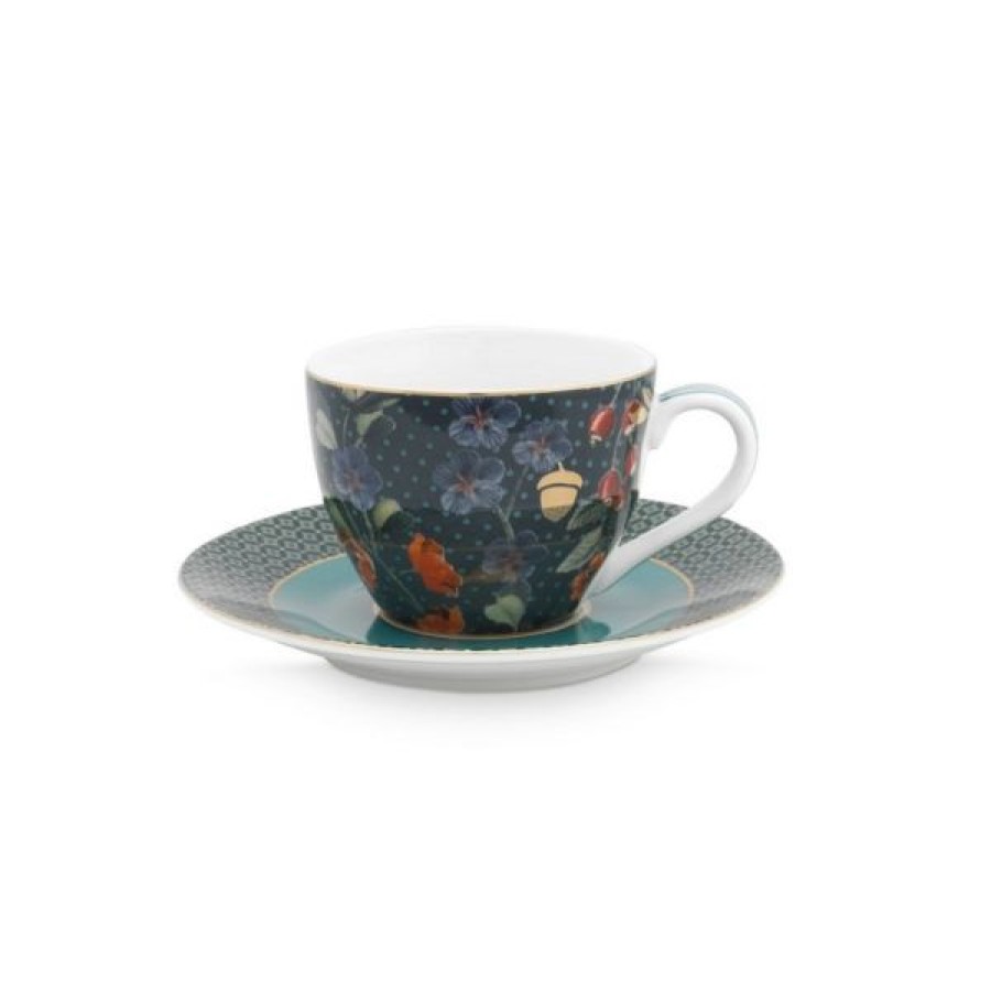 Coffee & Tea Pip Studio Espresso Cups | Set Of 2 Winter Wonderland Espresso Cups & Saucers