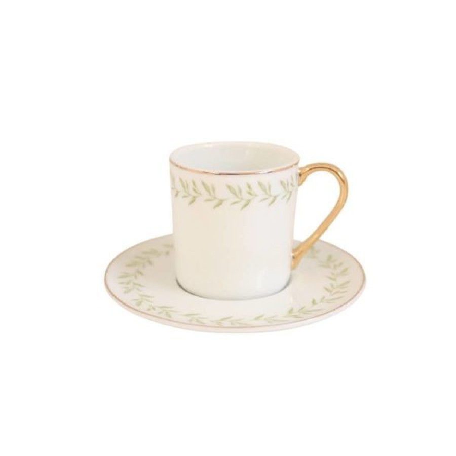 Coffee & Tea Rosanna Inc Espresso Cups | Set Of 6 Olive Espresso Cups & Saucers