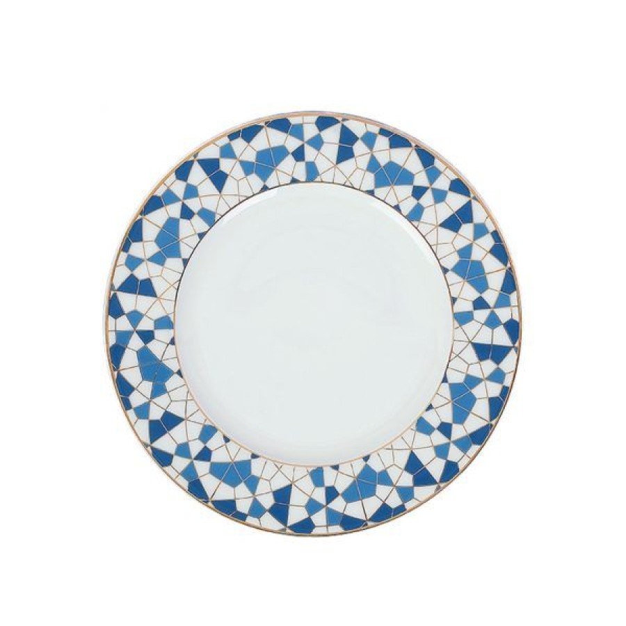 Tabletop Zarina Tableware Dinner Plates | Set Of 6 Geo Blue Dinner Plates 27Cm