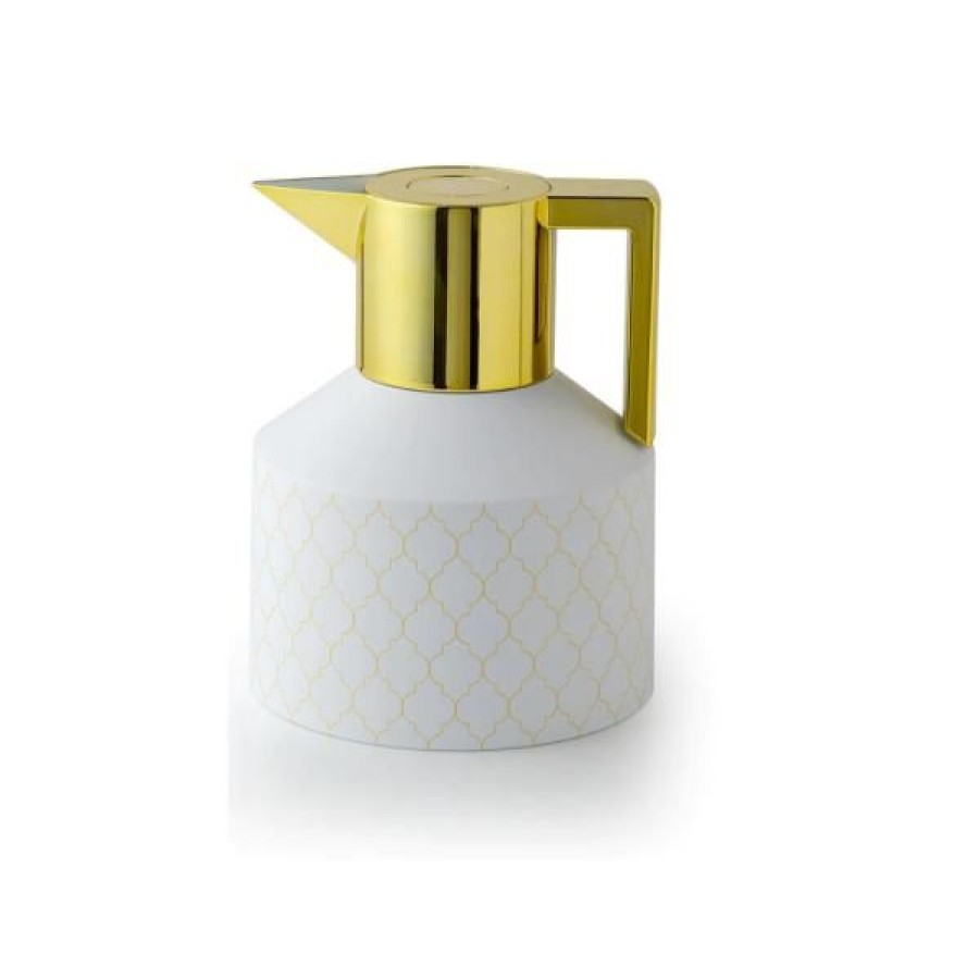 Coffee & Tea Normann Copenhagen  | Geo Vacuum Flask Special Edition, White/Gold, 1L