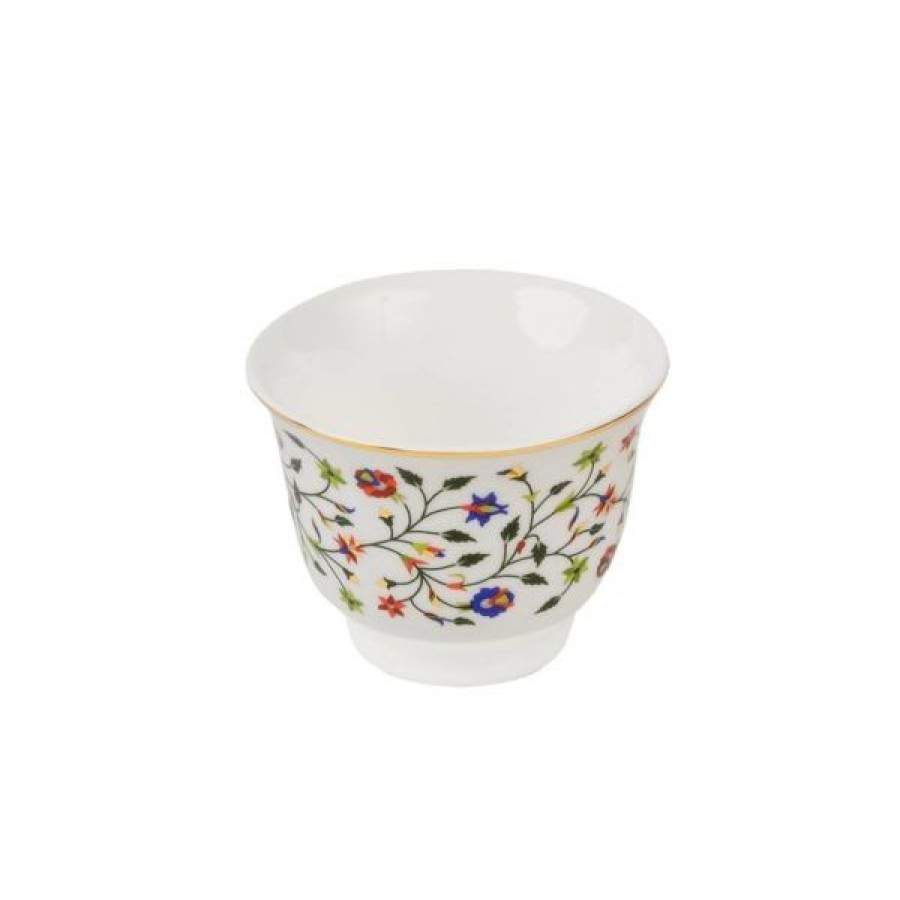 Coffee & Tea Zarina Tableware Arabic Coffee Cups (Finjans) | Set Of 6 Taj Mahal Arabic Coffee Cups (Exclusive)