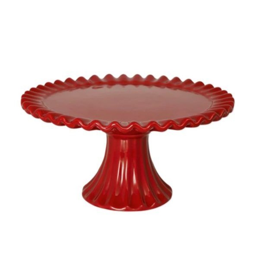 Tabletop GreenGate Cake Stands | Columbine Red (M) Cake Stand