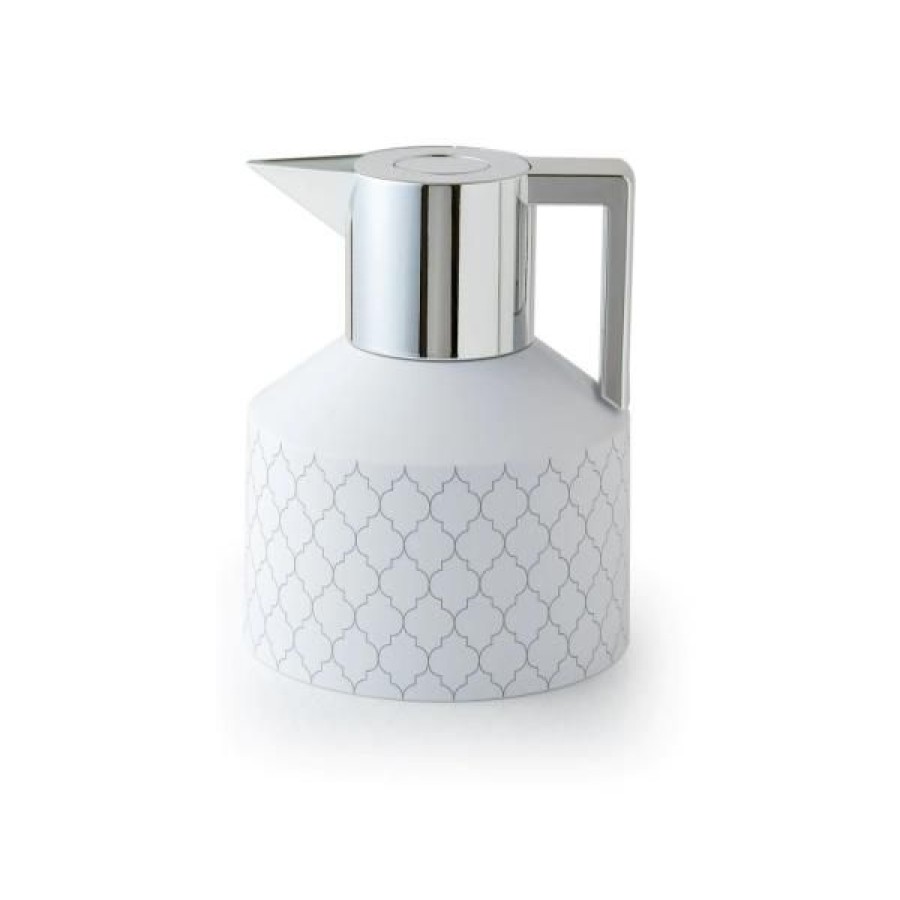 Coffee & Tea Normann Copenhagen  | Geo Vacuum Flask Special Edition, White/Silver, 1L