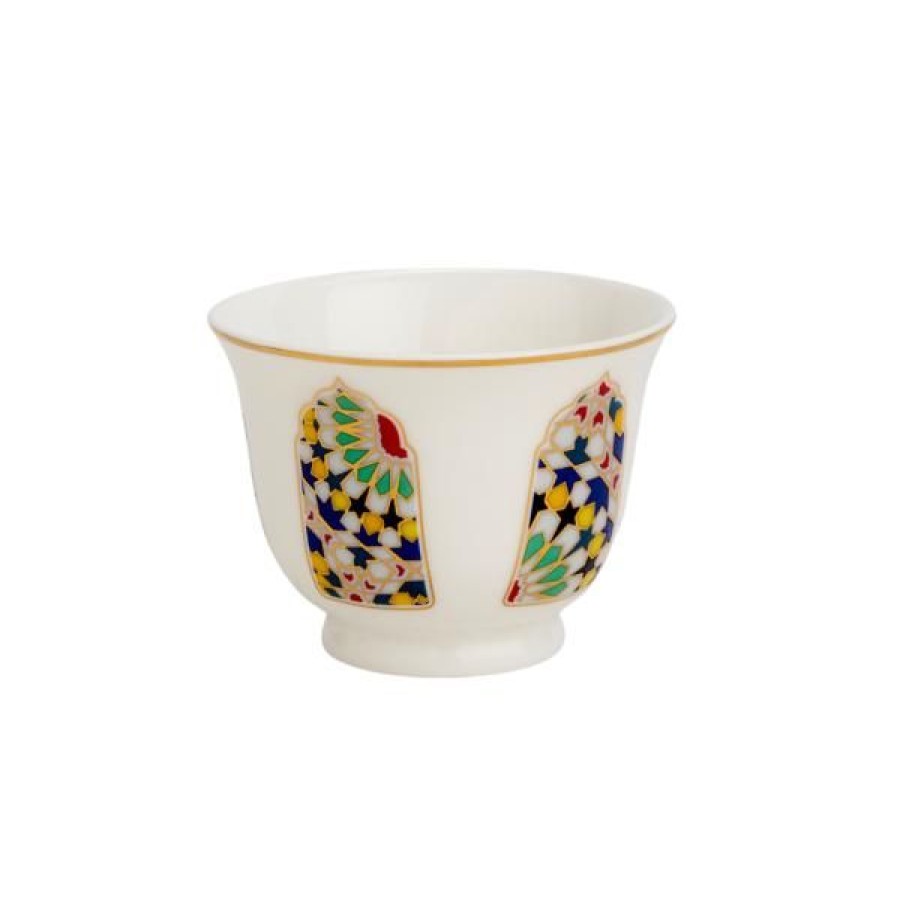Coffee & Tea Zarina Tableware Arabic Coffee Cups (Finjans) | Set Of 6 Kanater Arabic Coffee Cups