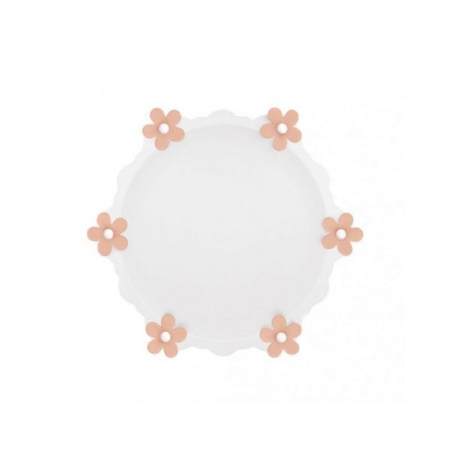 Tabletop Baci Milano Dessert Plates | Chic And Pastel Flower Peach Cake Plate