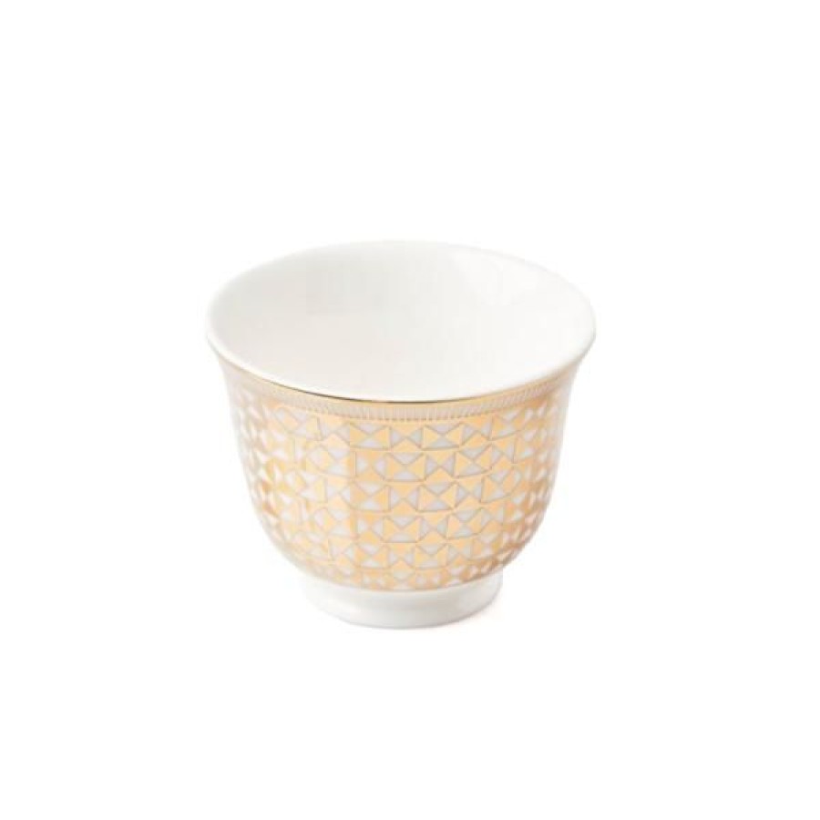 Coffee & Tea Zarina Tableware Arabic Coffee Cups (Finjans) | Set Of 6 Studio Gold Arabic Coffee Cups