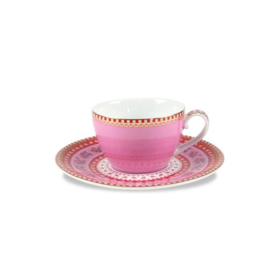 Coffee & Tea Pip Studio Espresso Cups | Pip Floral Set Of 6 Espresso Cups & Saucers
